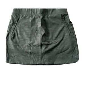 Orvis golf tennis pickleball skort pull on green embossed travel skirt short Lg